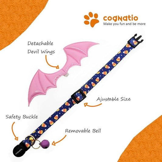 2 Pack Breakaway cat Collars with Bell,Safety Quick Release Pendant Cute Kitten Collar,Adjustable 20-30cm (Candy, 20-30cm)