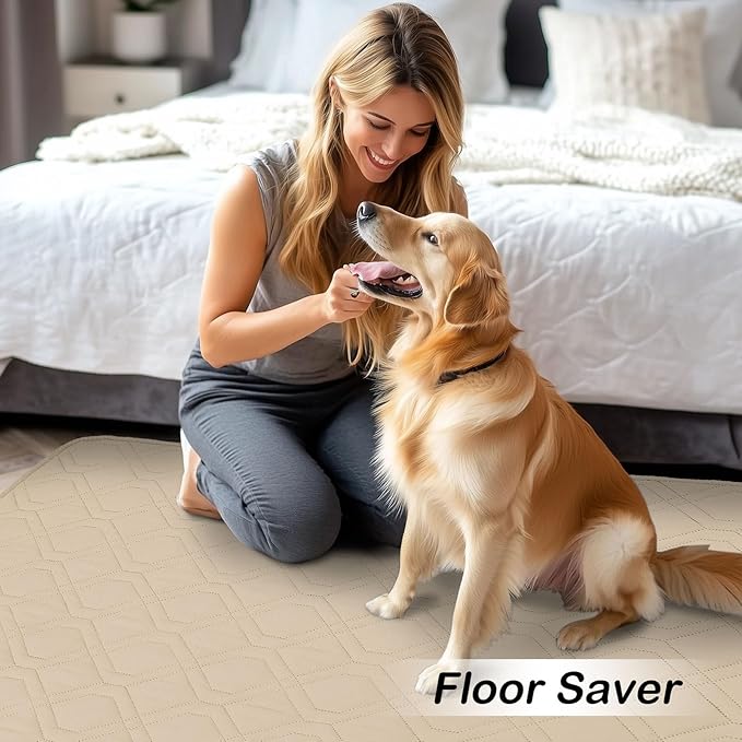hyha Waterproof Dog Bed Blanket, Soft Pet Blankets, Waterproof Couch Cover for Dogs, Reversible Sofa Covers Washable for Furniture (82x120 Inch, Taupe/Beige)