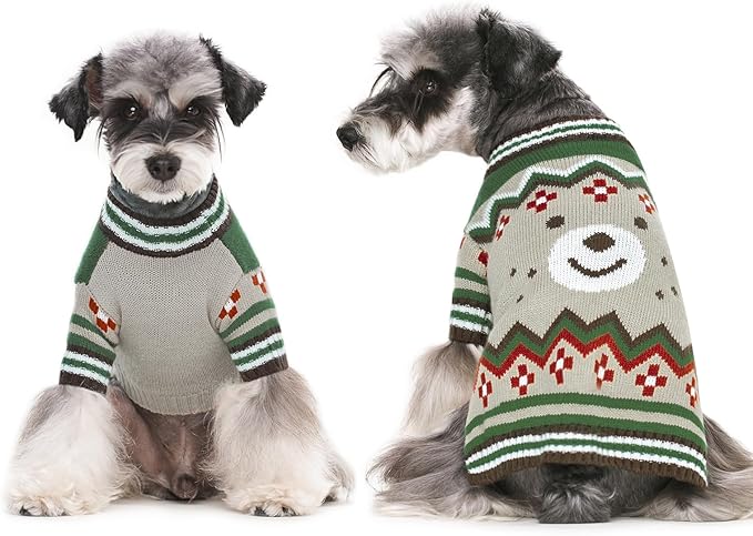 Warm Dog Sweaters for Small Dogs - Male & Female, Halloween & Autumn Themed, Knit Sweaters with Long Legs for Yorkie & Chihuahua