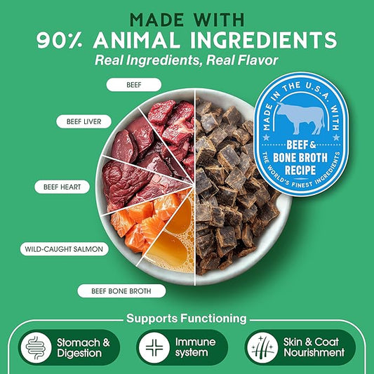 Farmland Traditions The Good List Air-Dried Dog Food with Beef & Bone Broth (2.2 lb) & Lamb, Venison & Bone Broth (2.2 lb) Bundle, High-Protein & Grain-Free