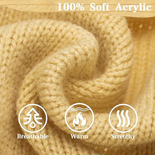 PUPTECK Winter Dog Cat Sweater Coat - Soft Cold Weather Clothes Knitwear for Kitties & Small Dogs Indoor Outdoor Walking Warm, Knitted Classic for Doggies Kitties Girls Boys, Cream S