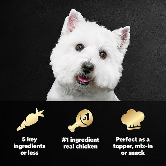 Cesar Simply Crafted Adult Wet Dog Food Toppers, Chicken, 1.3 oz Tubs, 10 Count (Pack of 1)
