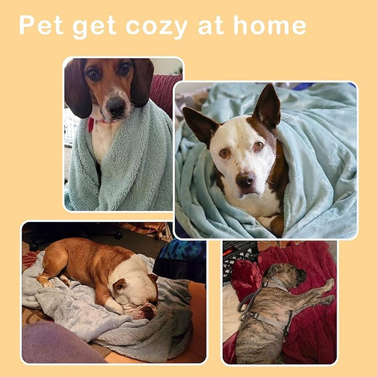 Dog Blankets for Large Dogs, Super Soft Warm Sherpa Fleece Plush Doggie Blankets and Throws for Small Medium Puppy Doggy Pet Cats,50x60 inches