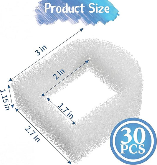 Zonon 15 Pcs Cat Water Fountain Filters, Pet Fountain Replacement Foam Filters, Compatible with Drinkwell Pet Fountains Filter Ceramic, Stainless Steel, Plastic, 360 Pets Water Fountains Filter Foam