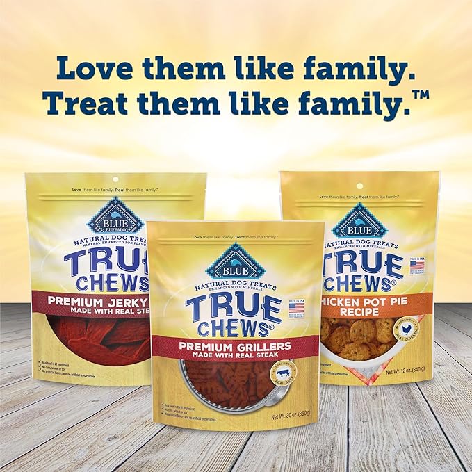 Blue Buffalo True Chews Premium Grillers Natural Dog Treats, Steak 30 oz bag