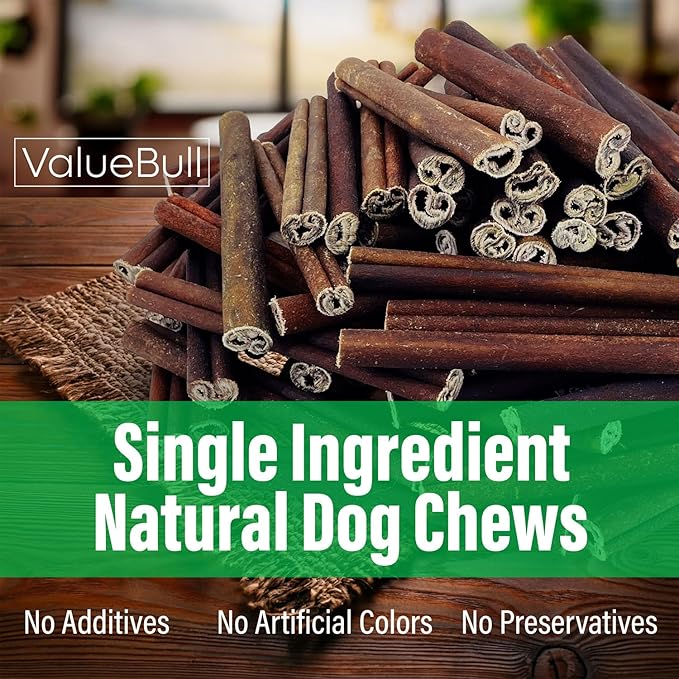 ValueBull Collagen Sticks for Small Dogs, 6 Inch Thin Chews, Natural Dog Treats, 200 Count Bulk Pack - Supports Joints, Skin & Coat with Chondroitin & Glucosamine