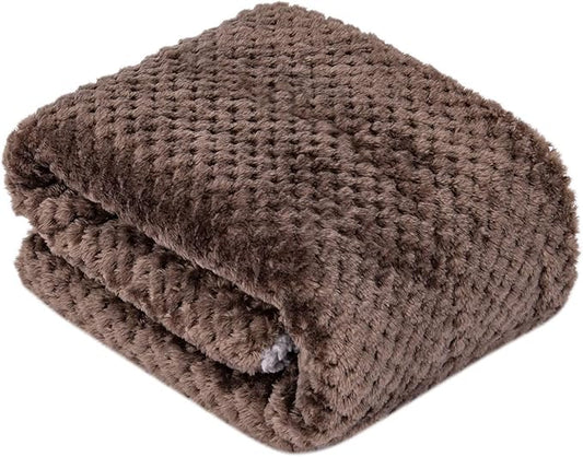 Fuzzy Dog Blanket or Cat Blanket or Pet Blanket, Warm and Soft, Plush Fleece Receiving Blankets for Dog Bed and Cat Bed, Couch, Sofa, Travel and Outdoor, Camping (Blanket (32" x 40"), DG-Eagle Grey)