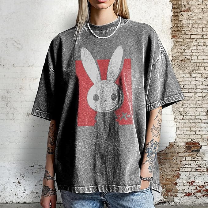 Womens Shirt Summer Graphic T-Shirt Plus Size Casual Loose Cotton Tops Girls Easter Shirt Short Sleeve Tees