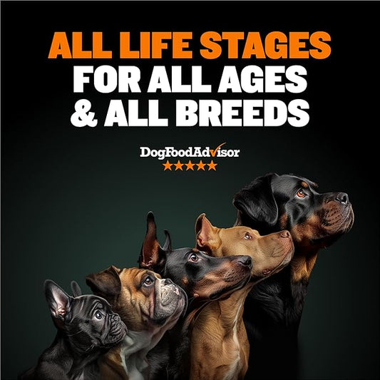 Bully Max Dry Dog Food for Adults & Puppies - High Protein & Fat for Muscle & Weight Gain - High Performance Dog Food Supplements - Small & Large Breed Dogs (535 Calories Per Cup), Chicken, 5lb Bag