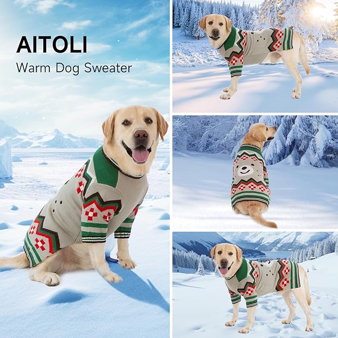 Small Dog Sweater for Male Female - Warm Halloween Autumn Knit Sweaters With Long Legs for Yorkie Chihuahua
