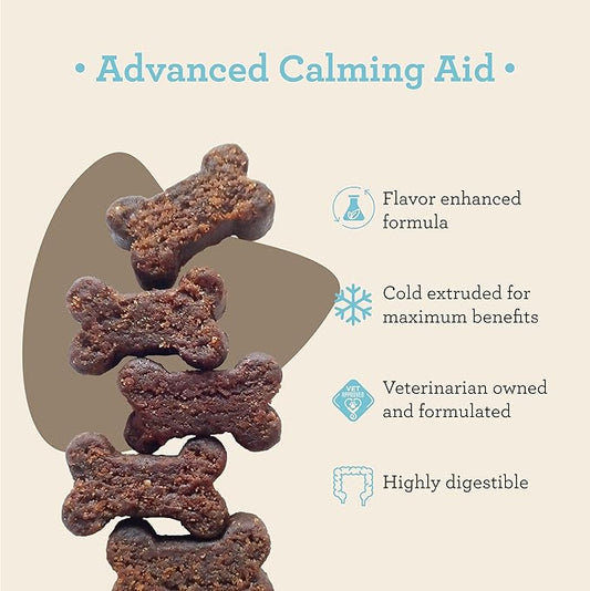 VetPro Advanced Calming Aid, Dog Anxiety Treats, Enhanced with Organic Hemp Seed Oil, Veterinarian Formulated Dog Calming Treats
