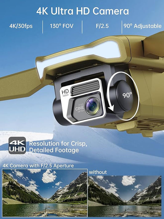 2650 ft Long Range Super Enduring Brushless Motor Drone with 84 Mins Super Long Flight Time, Drone with 4K HD Camera for Beginners, CHUBORY A77 WiFi FPV Quadcopter, Follow Me, Auto Hover, 3 Batteries
