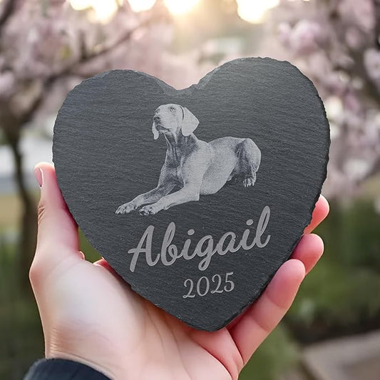 Pet Memorial Stone, Dog Memorial Stone, Dog Memorial Gifts for Loss of Dog, Pet Memorial Gifts, Loss of Pet Sympathy Gift, in Loving Memory Pet - Beloved Pet - Heart Shaped
