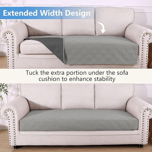 hyha Waterproof Dog Blanket, Reversible Pet Bed Blanket, Soft Sofa Couch Cover for Dogs Washable, Waterproof Pet Couch Covers for Sofa Puppy Cats Furniture Protector(40"x90", Grey/Dark Grey)
