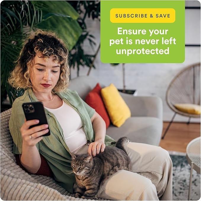 Advecta Plus Topical Flea Treatment for Cats and Kittens, Flea Prevention and Control, Small & Large, Fast-Acting Waterproof Drops, 4-Month Supply
