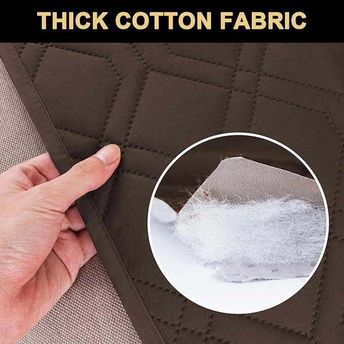 PrinceDeco Waterproof Dog Blanket Pet Bed Cover for Furniture Bed Couch Sofa Loveseat with Anti-Slip Back (32x62 Inch, Brown)