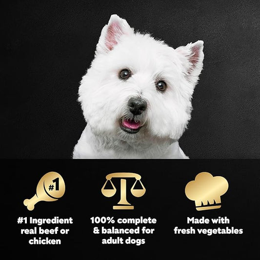 Cesar Wholesome Bowls Adult Wet Dog Food, Beef, Chicken, Carrots, Barley & Green Beans Recipe and Chicken, Apple & Sweet Potato Recipe Variety Pack, 3 oz., 6 Count