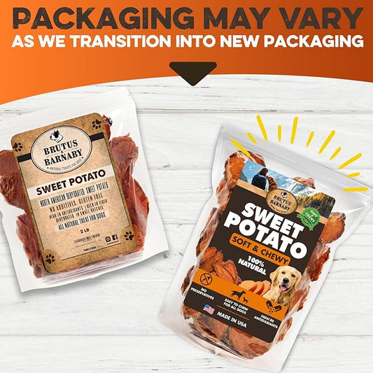 Sweet Potato Slices For Dogs - Soft & Chewy - Single Ingredient Dog Treats, Healthy 100% Natural Sweet Potato Dog Treats With No Added Preservatives - Softer & Great For Puppies Or Senior Dogs (2lb)
