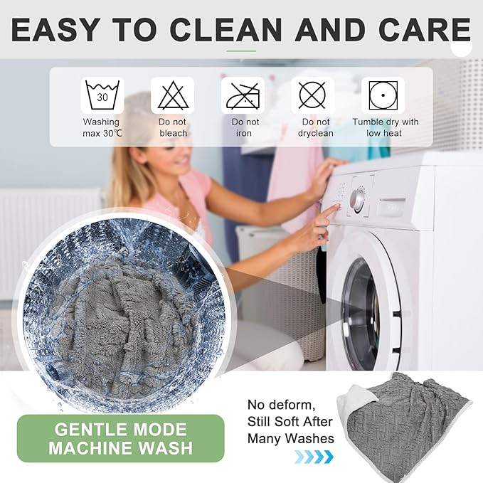 BEAUTYZOO Waterproof Dog Blankets for Medium Large Dogs Washable- Reversable Dog Blanket for Furniture, Sofa, Couch, Crate, Car- Soft Sherpa Dog Throw Plush Pet Bed Blanket Cat Puppy, 40"x60" Grey