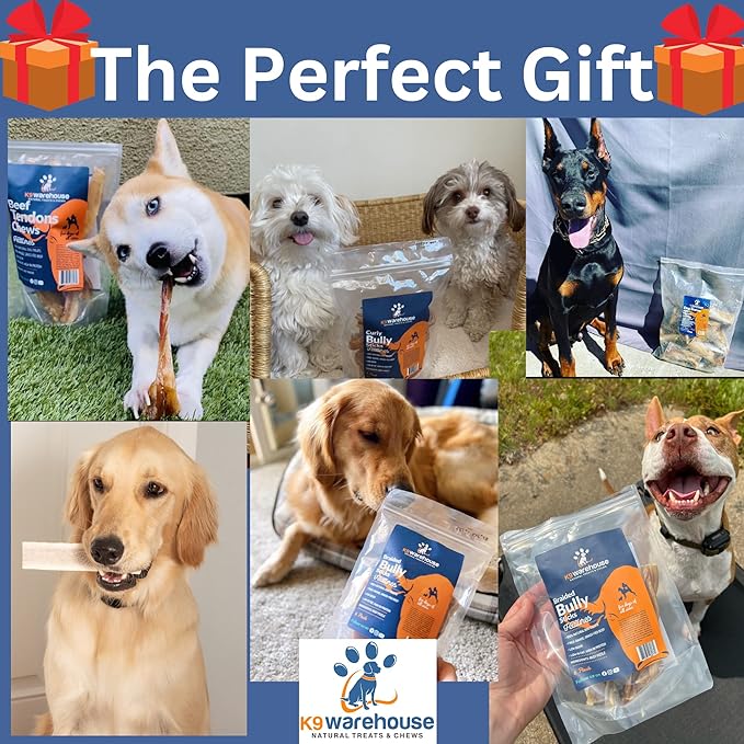 K9warehouse USA Marrow Bones for Dogs – All-Natural 5-6" Beef Bone Marrow Dog Treats – Long Lasting Bones for Aggressive Chewers – High-Protein Chews for Small, Medium, Large & Extra Large Breeds