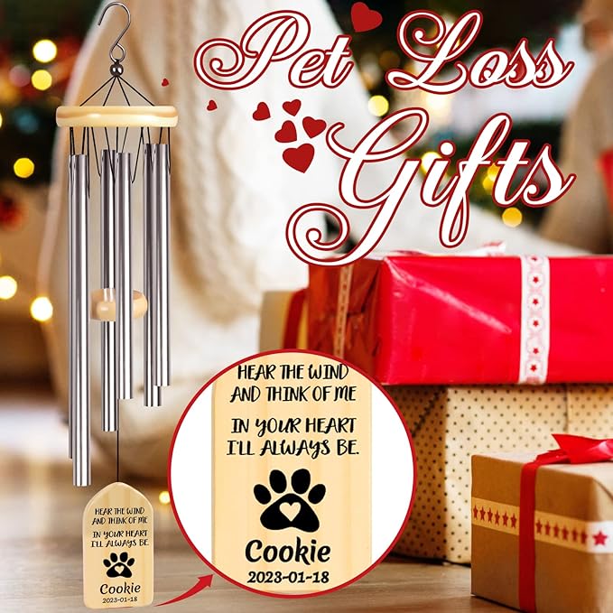 Pet Memorial Gifts, Personalized Dog Memorial Wind Chimes, Pet Loss Gifts, Dog Memorial Gifts, Loss of Dog Sympathy Gift, Pet Remembrance Gift in Memory of Dog