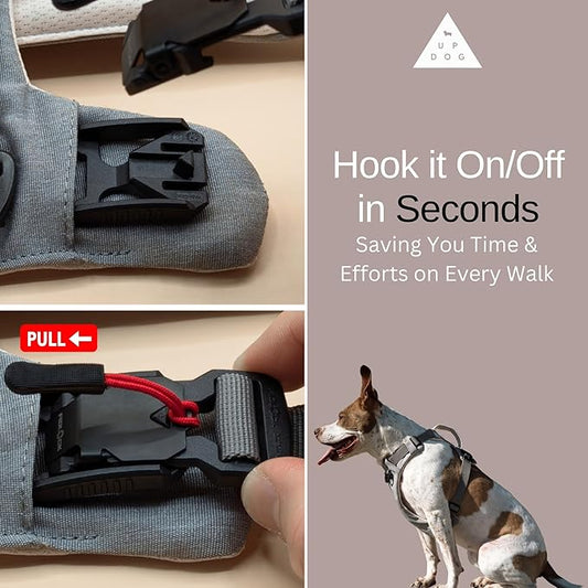 Effortless No-Pull Dog Harness with Magnetic Buckle – One-Hand On/Off Comfort Fit for Small, Medium & Large Breeds | Soft Padded, Adjustable, and Durable by Up Dog Shop (Medium)