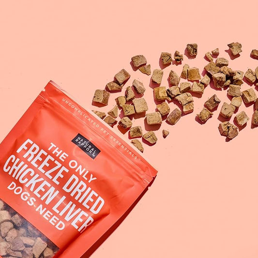 Natural Rapport Chicken Liver Dog Treats - The Only Freeze Dried Chicken Liver Dogs Need - Grain-Free Chicken Bites, Dog Treats for Small and Large Dogs (4 oz.)