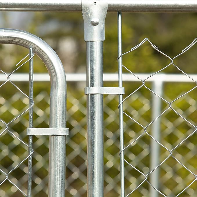 PawHut Outdoor Dog Kennel, Heavy Duty Dog Run Outdoor Fence with Waterproof Cover, Galvanized Chain Link, Secure Lock, 13' x 7.5' x 7.5'