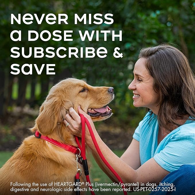 HEARTGARD® Plus (ivermectin/pyrantel) Real-Beef Chewables for Dogs 51 -100 lbs (Brown Box) 12 Month Supply of Chews (Heartworm Disease Preventive)