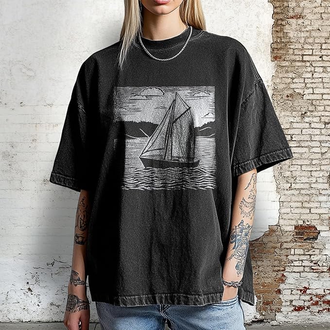 Womens Shirt Summer Graphic T-Shirt Plus Size Casual Loose Cotton Tops Girls Easter Shirt Short Sleeve Tees