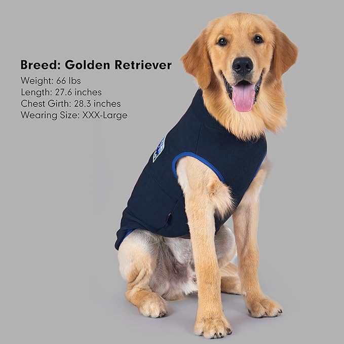 cyeollo Fleece Dog Sweater, Turtleneck Dog Sweatshirt Stretchy Pullover Fleece Vest Warm Winter Fall Clothes for Small Dogs Boy Pet Apparel, Navy Blue M