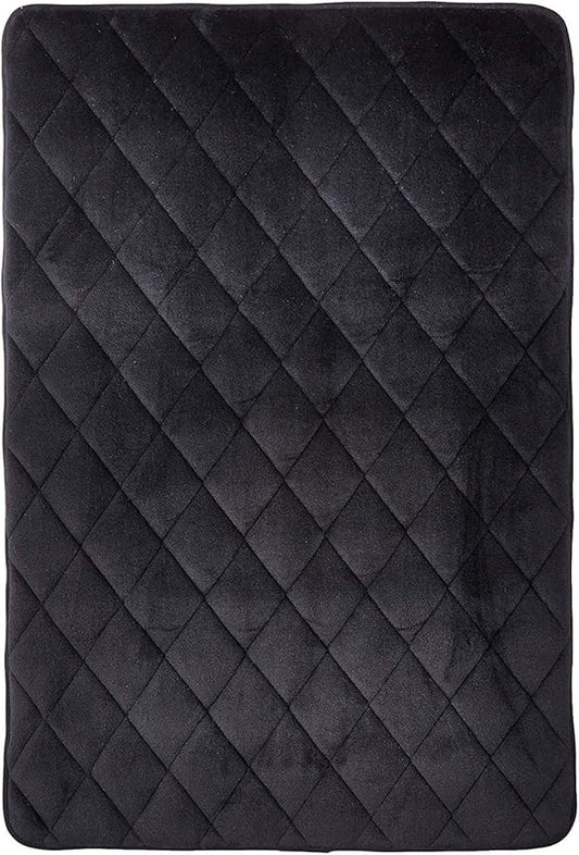 4Knines Extra Large Dog Crate Mat – Waterproof, Non-Slip, Machine Washable Crate Mat – Soft, Durable Kennel Mat for Dogs – Pet Bed for Crates, Travel or Home Use - Large (Black)