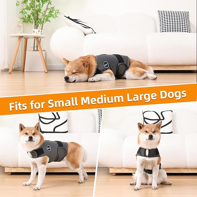 Dog Anxiety Jacket, Skin-Friendly Dog Calming Shirt - Dog Coat for Thunder, Fireworks, Vet Visits and Separation - Keep Pet Calm Without Medicine & Training, Blue, XX-Large