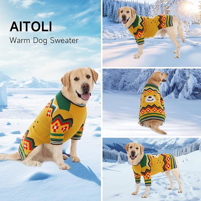 Warm Knit Sweaters for Small Dogs - Male & Female, Halloween & Autumn Themed, Long Legs - Yorkie & Chihuahua
