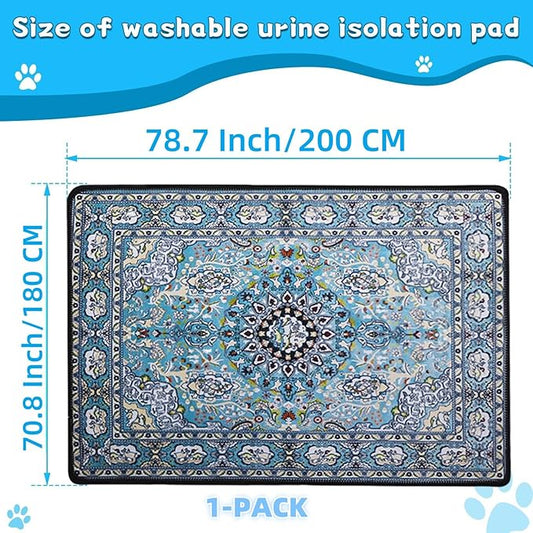 Washable Dog Pee Pads - 1 Pack. Reusable, Non-Slip. Pet Training Pad, Suitable for Puppy Playpens, Crates, Whelping Boxes, and Toilet Training (78.7" x 70.8")