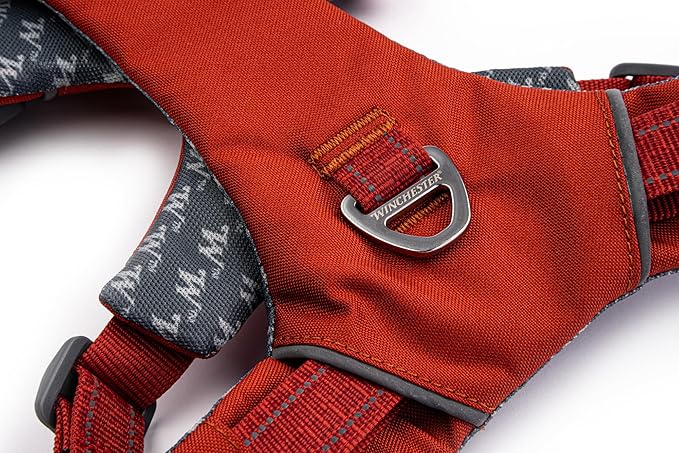 Winchester Pet No-Pull Adjustable Soft Padded Dog Vest Harness with Reflective Stitching, Ketchup, Extra Large