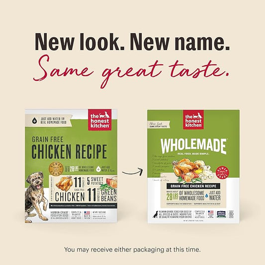 The Honest Kitchen Wholemade™ Dehydrated Grain Free Chicken Dog Food, 10 lb Box