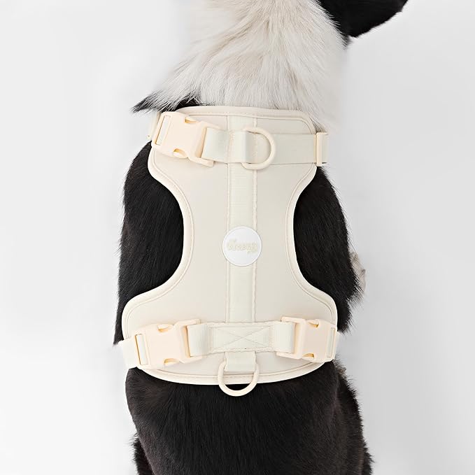 HNS1003L Arlo Large Adjustable Soft Padded No Pull Pet Harness with 3 Buckles and 3 Leash Clips, Bailey