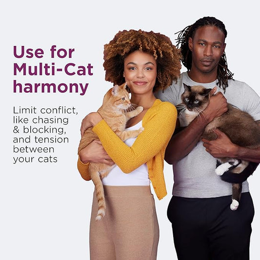 COMFORT ZONE Multi Cat Calming Diffuser Refill, 2 Pack – Cat Calming Pheromone Refills Help Reduce Anxiety, Stress, Scratching, Urine Marking, Multi-Cat Aggression, (30-Day Refills, 60-Day Supply)