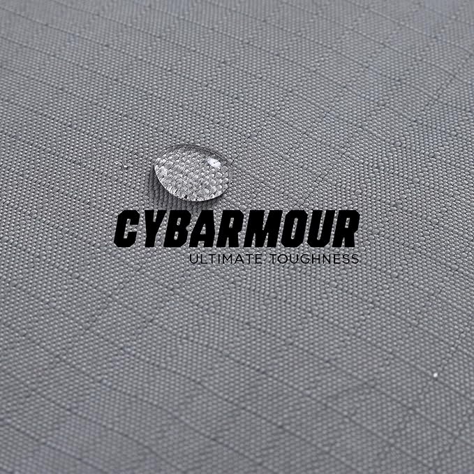 Cybarmour Chew Proof Dog Bed - Orthopedic Indestructible Dog Crate Pad - Outdoor Waterproof Kennel Mat for Aggressive Chewers - Small Breeds & Fits 24-Inch Crate - 23"x16", Black