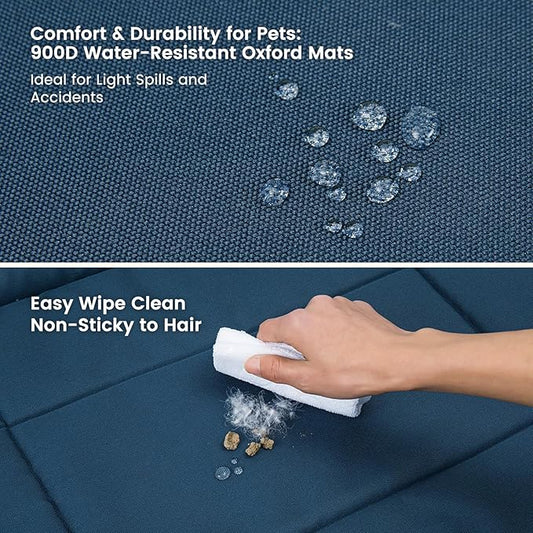 Miguel Oxford 900D Outdoor Waterproof Dog Bed for Metal Dog Crates Water-Resistant All Weather Pet Mat Durable Easy Wipe Clean Travel Indoor Outdoor Puppy Cat Crate Bed 30inch, Dark Blue