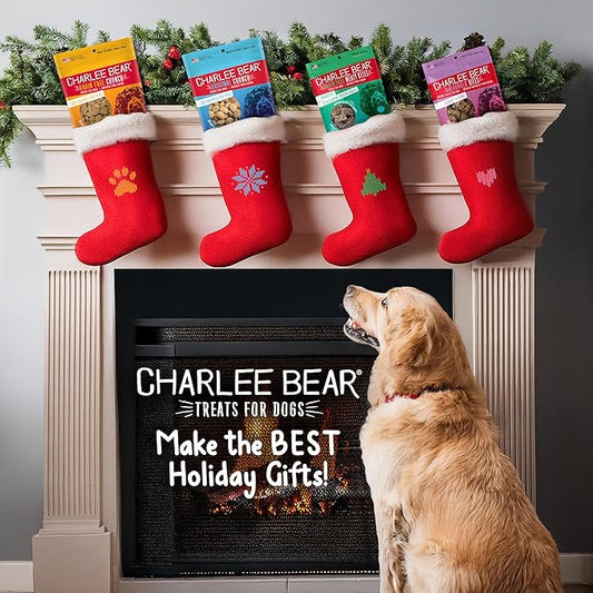 Charlee Bear Dog Treats Small Dogs Training Treats Crunchy Low Cal, Grain Free Canine Snacks, USA, Puppy Training Biscuits, Variety Pack , 5 Flavors, 8oz Ea