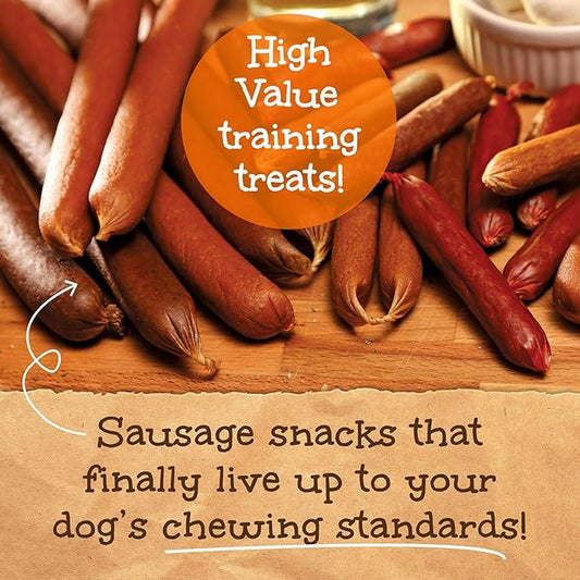 Happy Howie's Sausage Treats - Healthy Dog Treats, Flavorful, Slow Cooked, Natural Ingredients, Chewy Dog Treat, Hormone Free - Turkey, (Pack of 1)