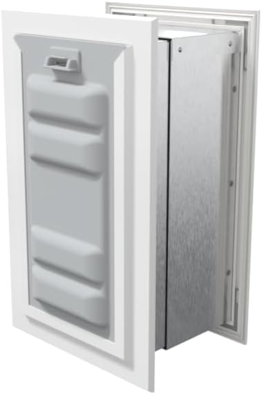 Endura Flap Pet Door for Walls in White | Energy-Efficient Double Flap Design for Wall Installations | All-Weather Protection with All-Metal Telescoping Tunnel | White, Small, Double Flap