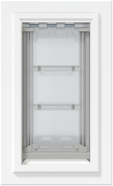 Endura Flap Pet Door for Walls in White | Energy-Efficient Double Flap Design for Wall Installations | All-Weather Protection with All-Metal Telescoping Tunnel | White, Small, Double Flap