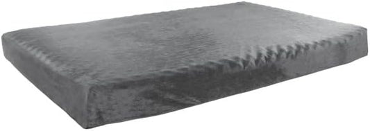 Orthopedic Dog Bed - 2-Layer Pet Bed for Floor, Kennel, or Crate with Removable Washable Cover - 46x27 Dog Bed for Large Dogs by PETMAKER (Gray)
