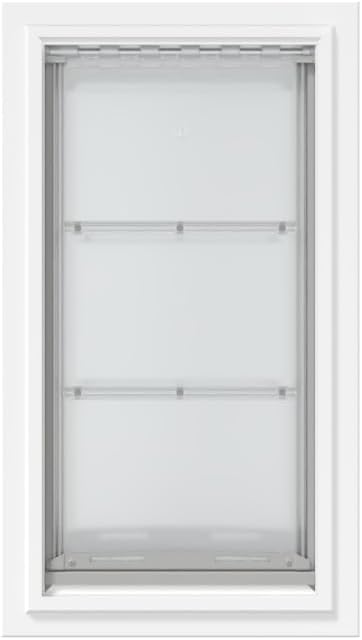 Endura Flap Pet Door for Walls in White | Energy-Efficient Double Flap Design for Wall Installations | All-Weather Protection with All-Metal Telescoping Tunnel | White, XXL, Double Flap