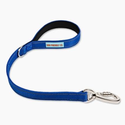 DF Co. Close Control Short Trainer Dog Leash | Strain Free & Shock Resistant, Durable Material, 65cm in Length, Heavy Duty Clips & D-Ring (Classic Blue, Small)