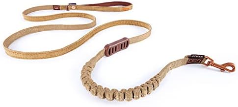 EzyDog Zero Shock LITE Dog Leash - Shock Absorbing Bungee Leash for Dogs That Pull or Excite - Dual Handle and Reflective for Medium, or Small Dogs (72", Corduroy)