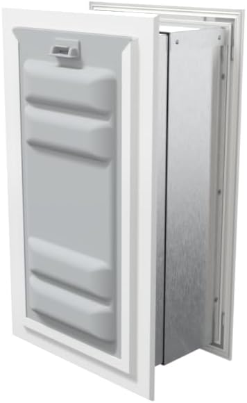 Endura Flap Pet Door for Walls in White | Energy-Efficient Double Flap Design for Wall Installations | All-Weather Protection with All-Metal Telescoping Tunnel | White, Medium, Double Flap